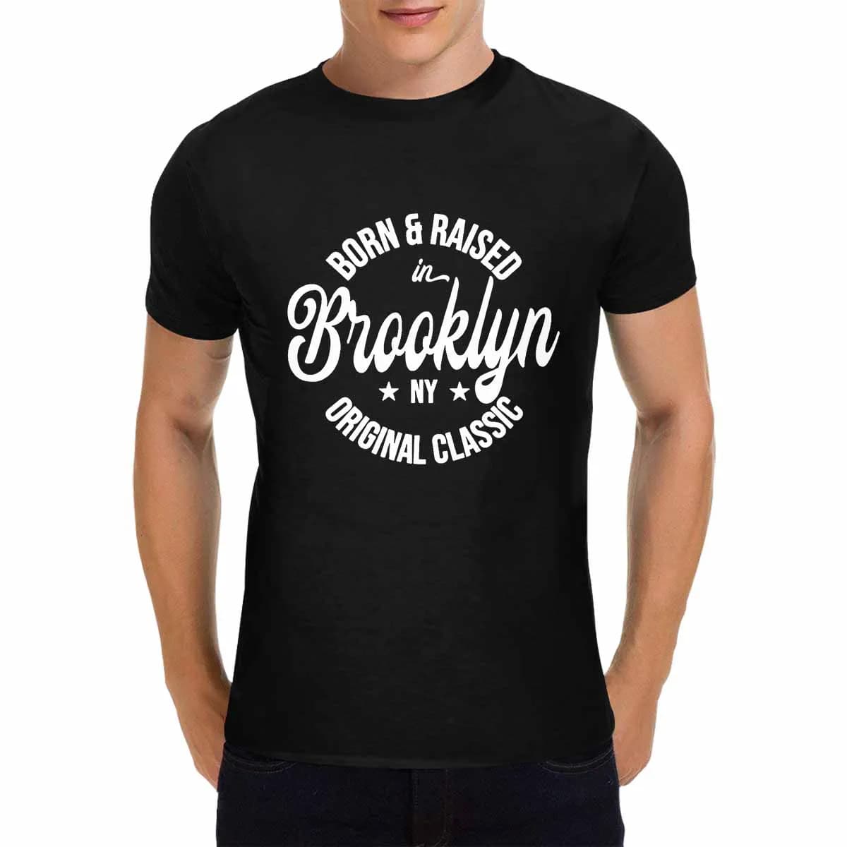 T-shirt nata e rialzata in Brooklyn T-shirt casual S-3XL Compleanno Regali divertenti per uomo lwf 180g