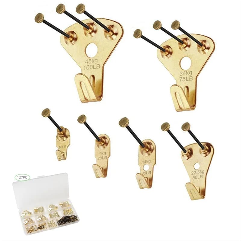 Hanging Hooks SHGO STEEL STEEL Snap Pins For Clock, Home Decoration: Contains wall coat hangers from 10-100 pounds