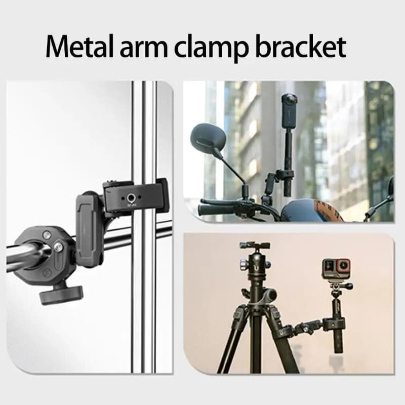 Safe fixing metal clamp bracket with 360 rotation for camera light support Accessories