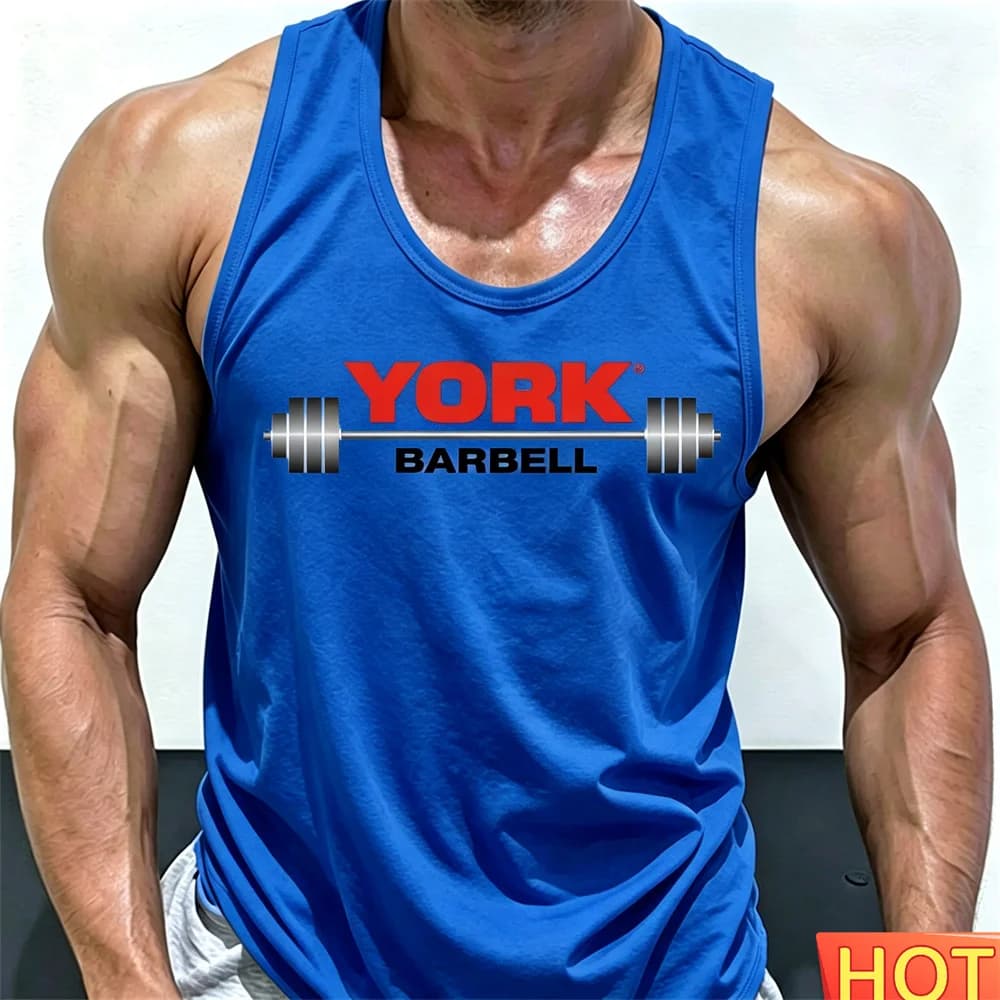 Summer men's t-shirts tank tops Breathable Sport fitness tank top men Men's round neck sleeveless T-shirt Dumbbell shaped vests