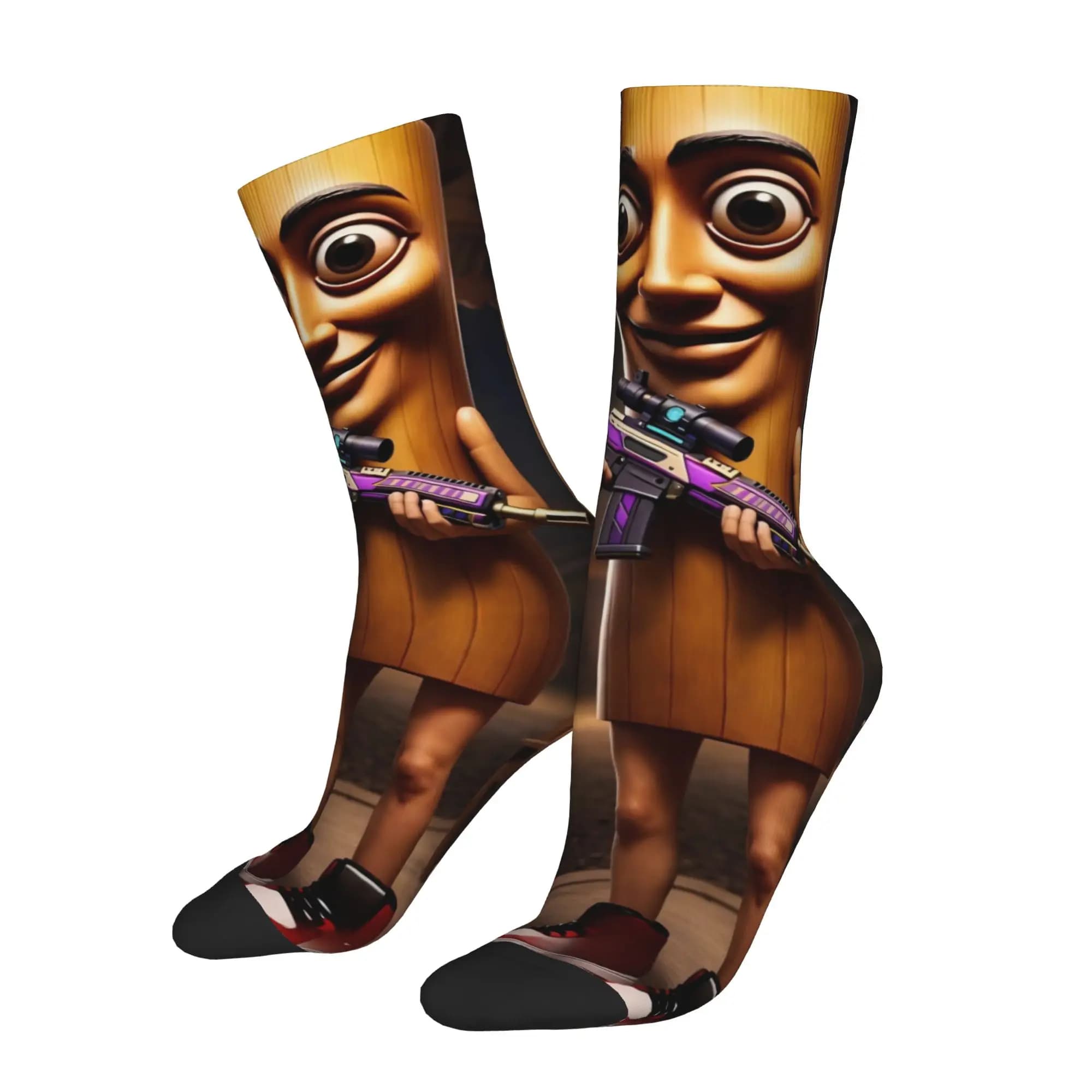 Funny Sock Tung Sahur 14 Rock Quality Pattern Printed Men Crew Socks Novelty Men's Socks