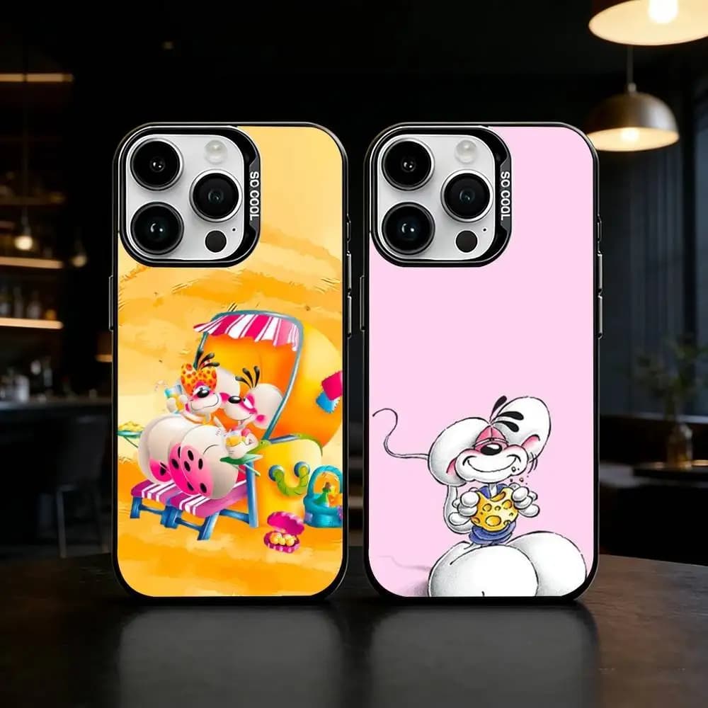 cartoon Diddl Mouse Phone Case Color Silver Shell For IPhone 17 16 15 14 13 12 11 Pro Max Plus