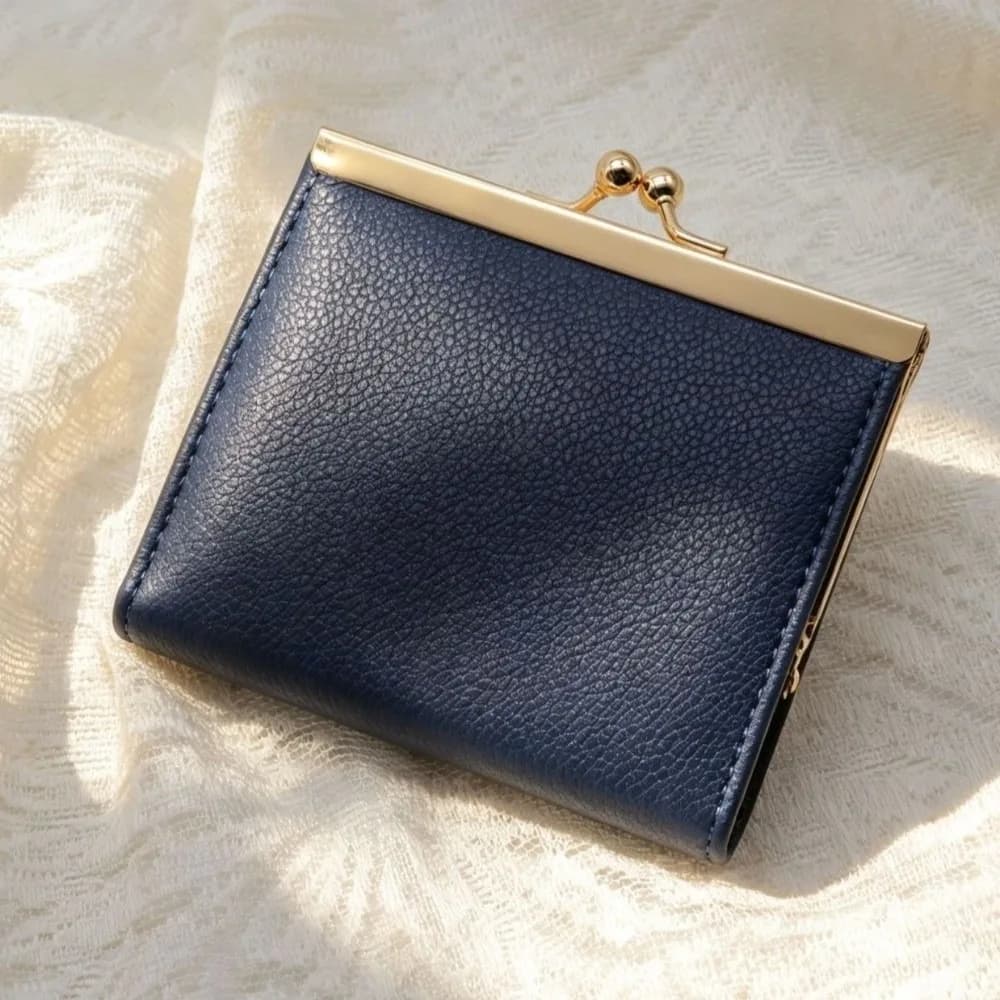 Multi Card Slot Hand Coin Purse Kiss Lock Buckle Small Size Card Holder Clip Wallet Compact Durable Money Storage Bag