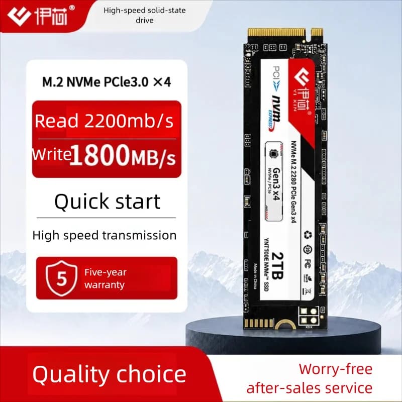 YIXIN SSD M.2 NVME 256GB 512GB M2 SSD 1TB 2TB SSD M.2 PCIe 3.0x4 Internal Solid State Drive For Laptop Desktop Game Console