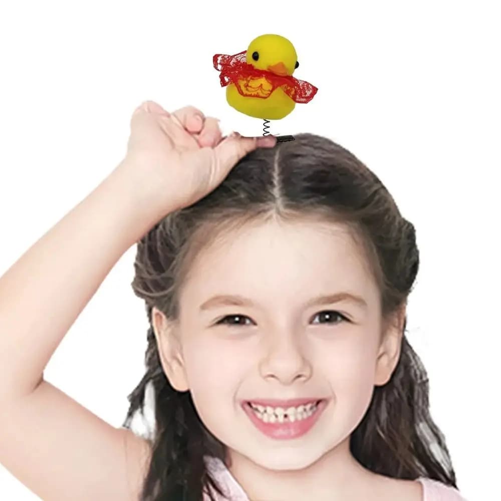 Cute Flower Duck Hair Clips Plush Bowknot Chicken Side Barrettes Crown Hair Accessories Cartoon Duckbill Clips Daily