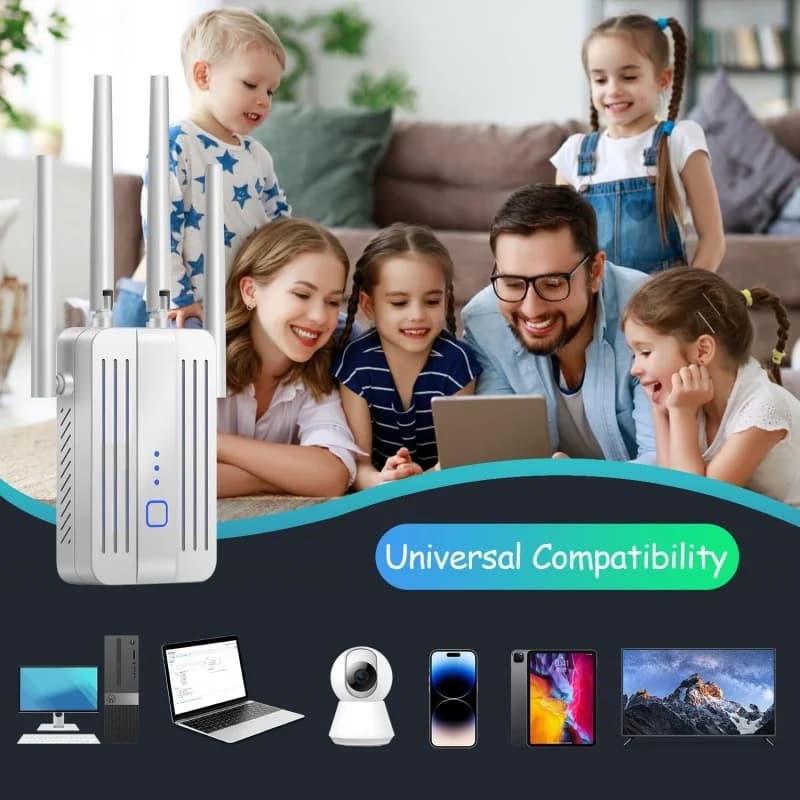 NUOVO Ripetitore WiFi 1200Mbps Dual Band Extender di Segnale 2.4G 5GHz Amplificatore Router A Lungo Raggio Ripetitore di Segnale Bande Ad Alta Velocità