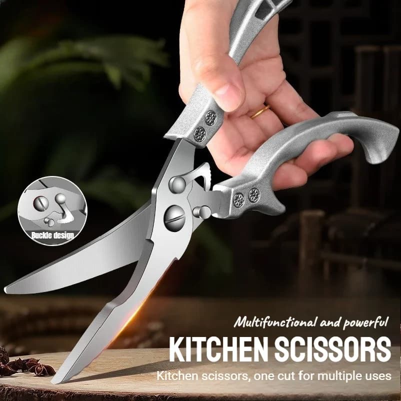 Heavy Duty Kitchen Scissors Multifunctional Chicken Bone Scissors Stainless Steel Food Scissors For Poultry Fish Bone Cutting