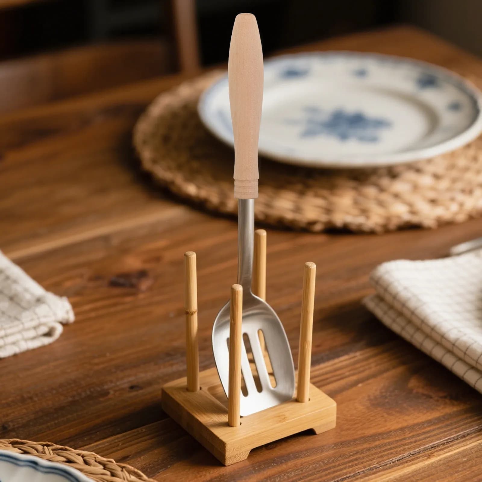 Set di 6 Manici in Legno Massello per Pentole, Ergonomici, Antiscivolo, Resistenti al Calore, Universali per Padelle e Wok
