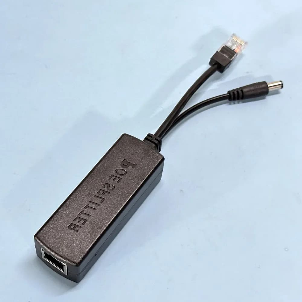 Splitter POE 24V/48V a 12V/5V IEEE 802.3af Alimentazione in uscita su Ethernet Cavo adattatore splitter POE per telecamere IP