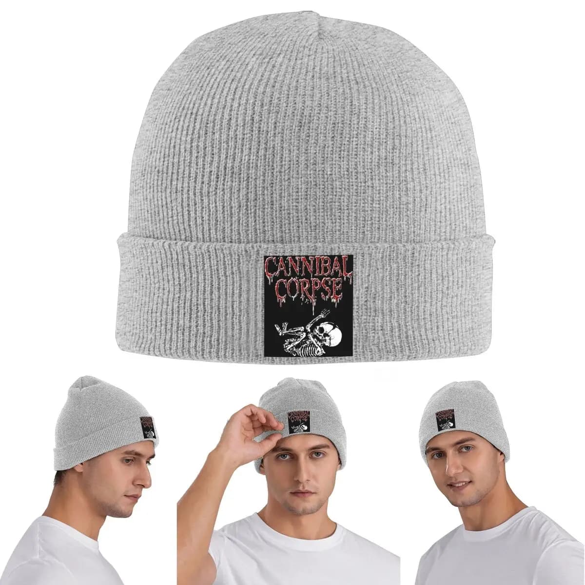 Cannibal Corpse Death Metal Band Berretto lavorato a maglia caldo Cappello invernale lavorato a maglia Skullies Berretti Berretti Hip Hop per unisex