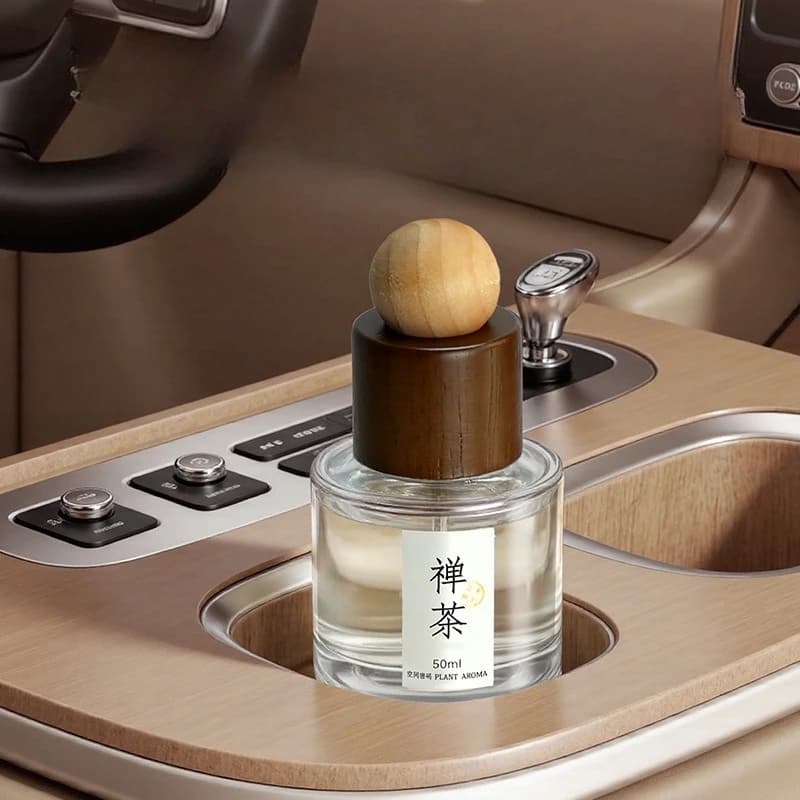 Car Air Freshener Diffuser with Essential Oil and Wooden Stick,Novelty in Car for Decor, 50ml