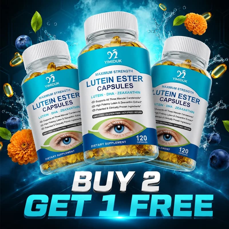 All-in-One Macular Care Supplements, with Marigold & Bilberry, Fortify Ocular Structure, Clear Blurriness, Shield Eye Cells