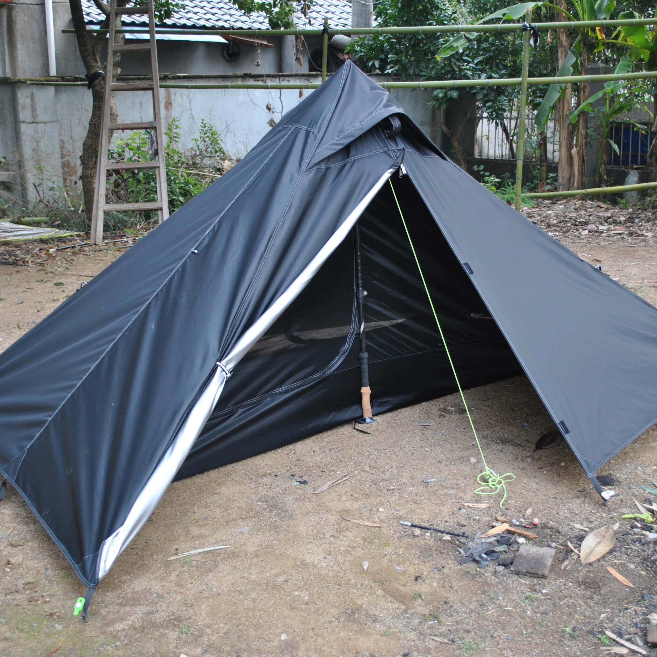 Tenda da trekking durevole, tenda piramidale ultraleggera per 2 persone, tenda da trekking, campeggio all'aperto, 1,5 kg inclusa per tutte le stagioni