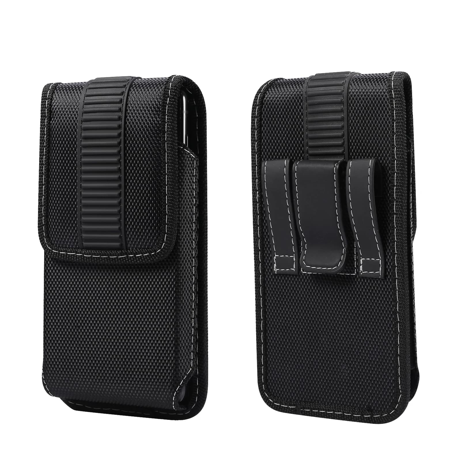Marsupio universale per telefono cellulare per iPhone 16 15 14 13 12 Pro Max Samsung Xiaomi Huawei Custodia con clip da cintura in tessuto Oxford in nylon