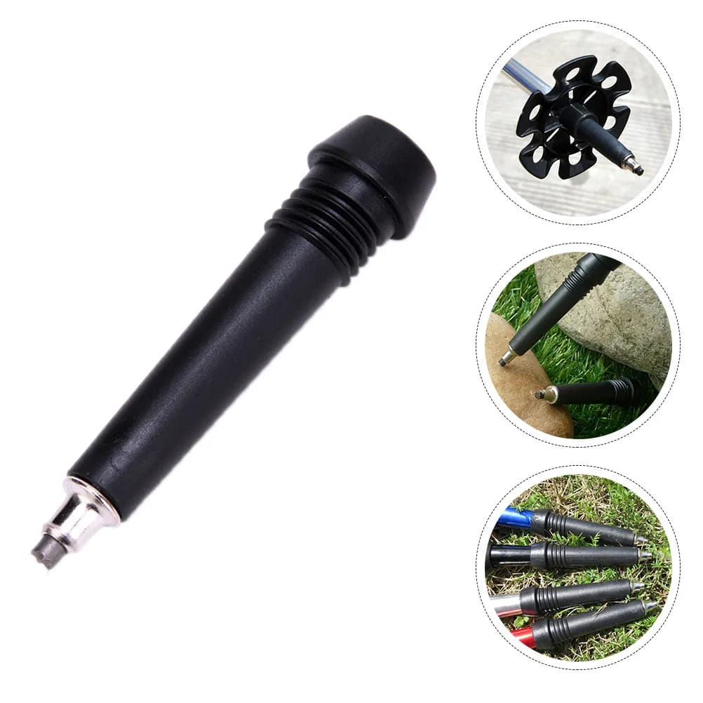 4 Pieces Tips for Stainless Steel Trekking Sticks, Carbon Resistant, Compact and Lightweight, Trekking Stick Protections for Hiking on Rocky Lands