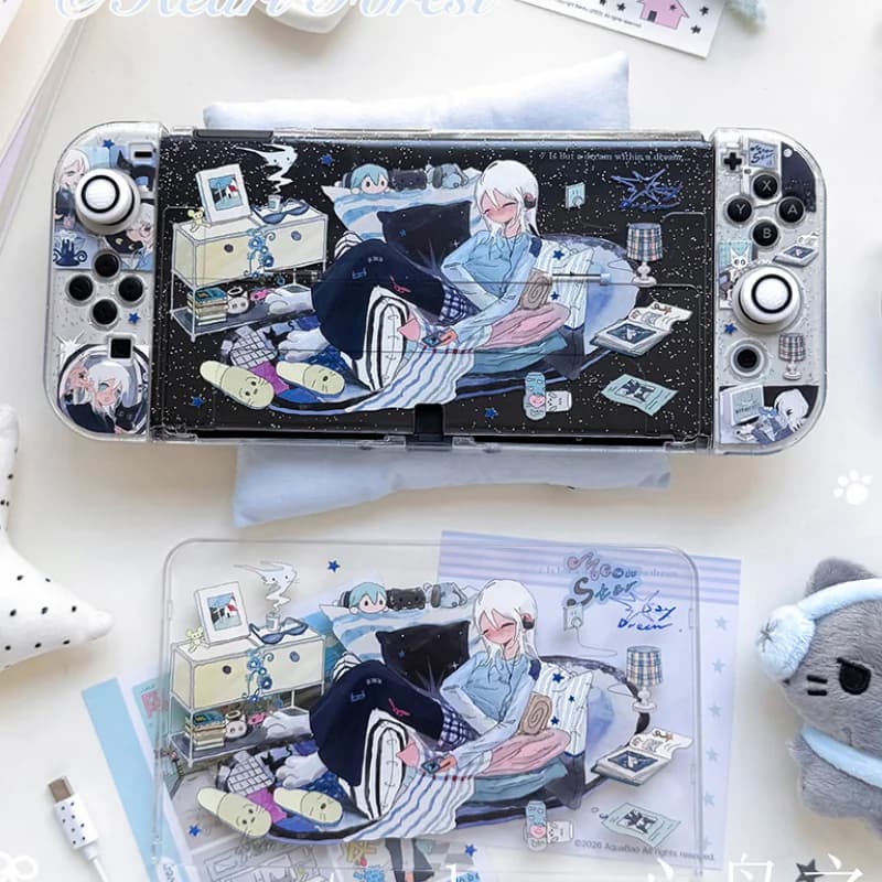 Switch 2 Protective Case Y2k Aesthetic Anime Original Design Hard Shell For Switch Oled Ns Lite Game Console Cover