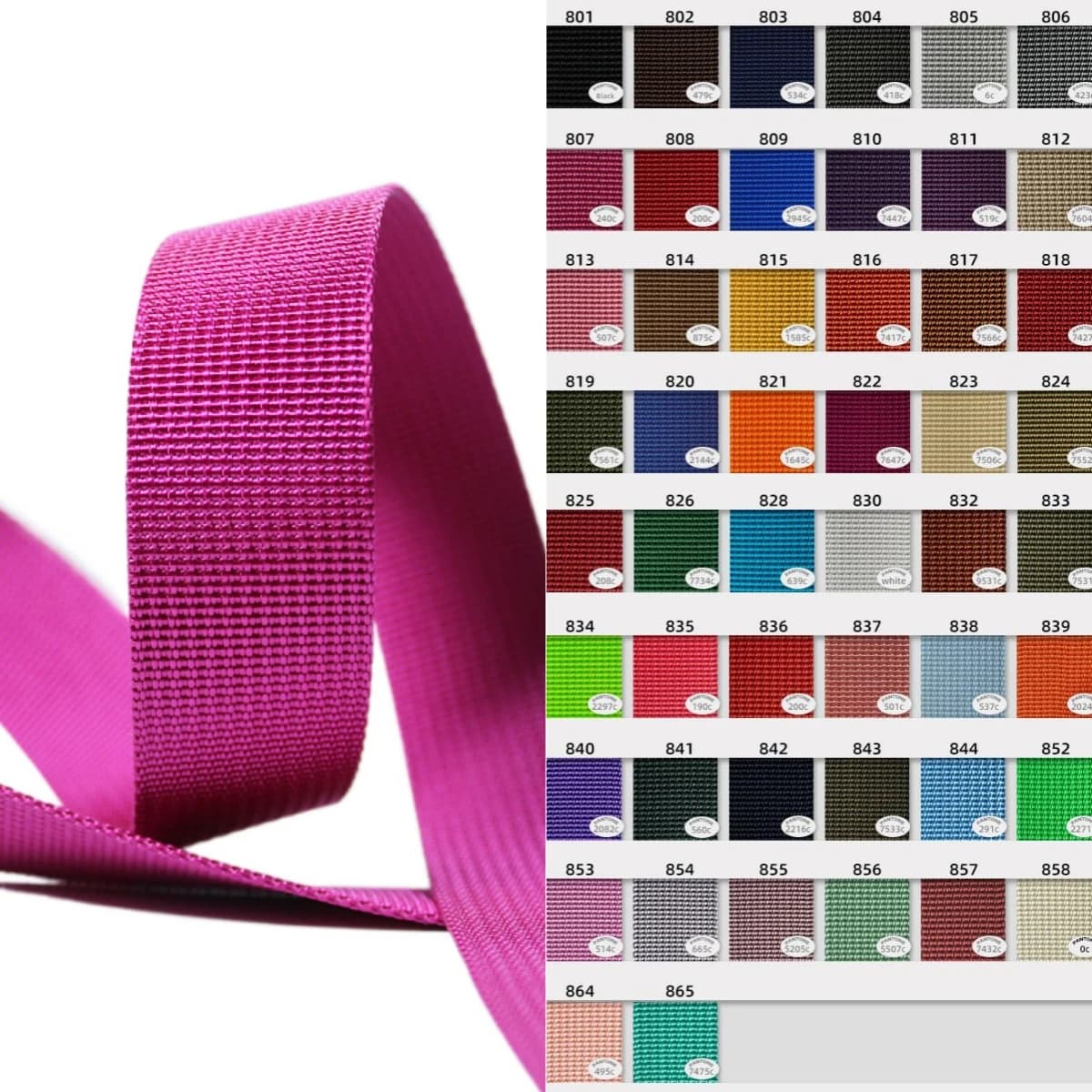 Fettuccia in nylon imitazione con pattini di fossa Cinghie colorate Accessori per borse nere Cinghie colorate per schiena e spalle