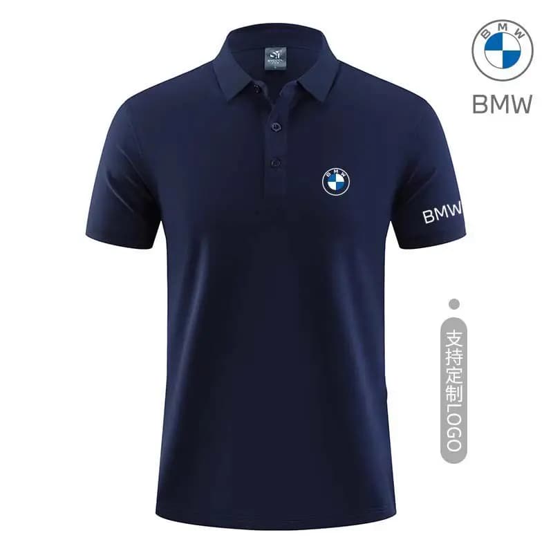 Workwear Man 2026 BMW 4S Store, Polo Estiva a Maniche Corte, T-shirt con Risvolto, Camicia Culturale, Clothing
