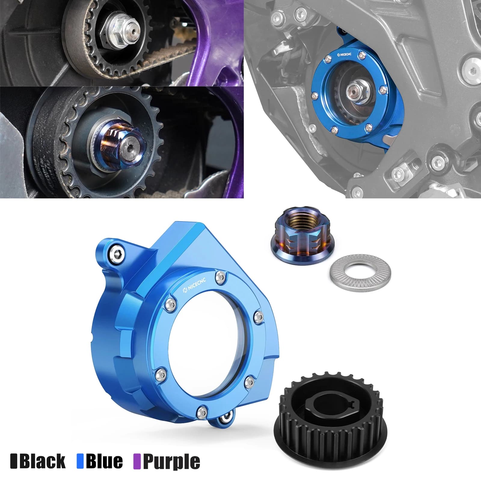 NICECNC Per Sur-Ron Surron Light Bee XS Puleggia Primaria Puleggia Dado Puleggia Cinghia Copertura Della Puleggia Per Segway X160 X260 Bici Da Dirt Elettrica