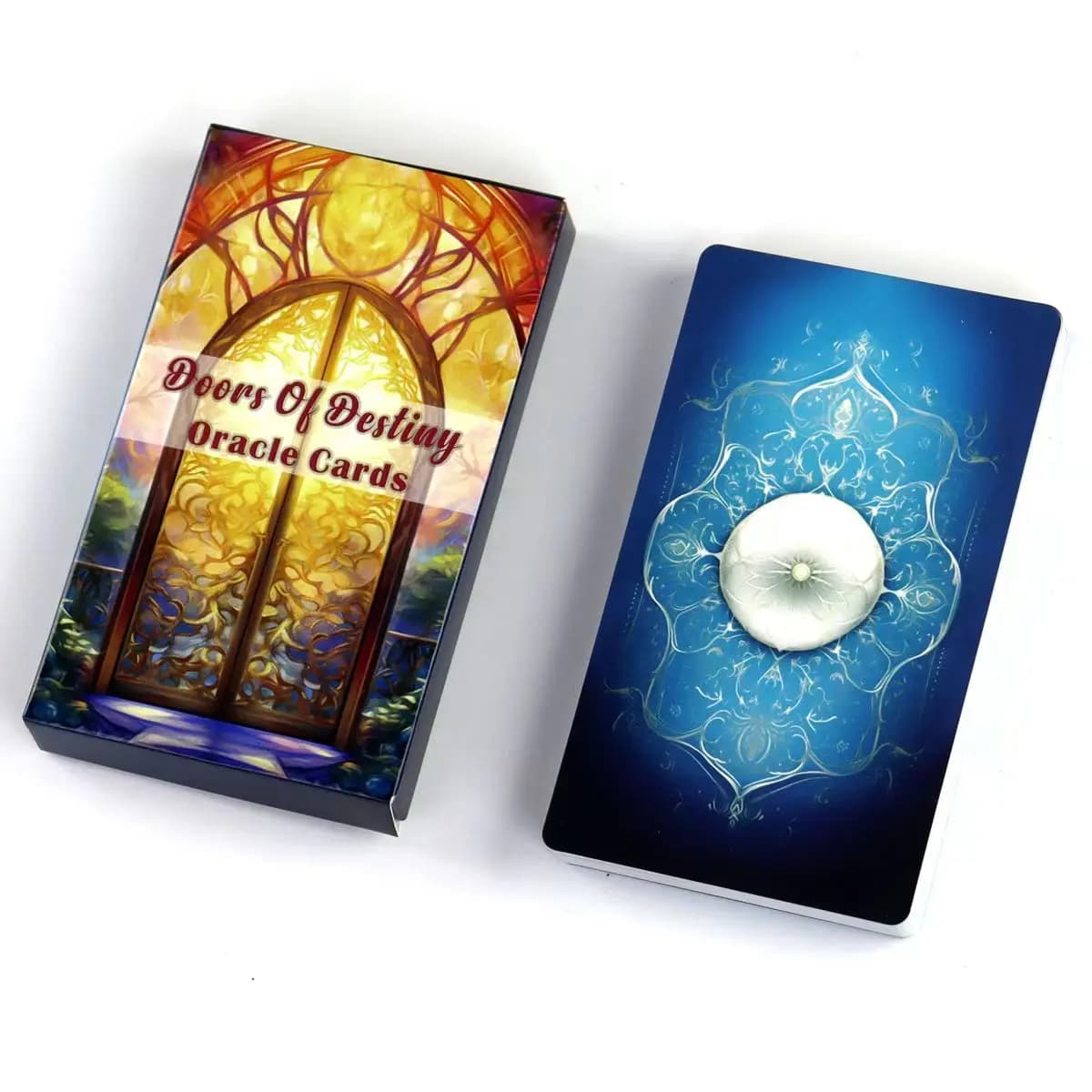 Set Oracle ispirato ai tarocchi da 32 carte con Doors of Destiny Oracle Deck da 10,3 x 6 cm