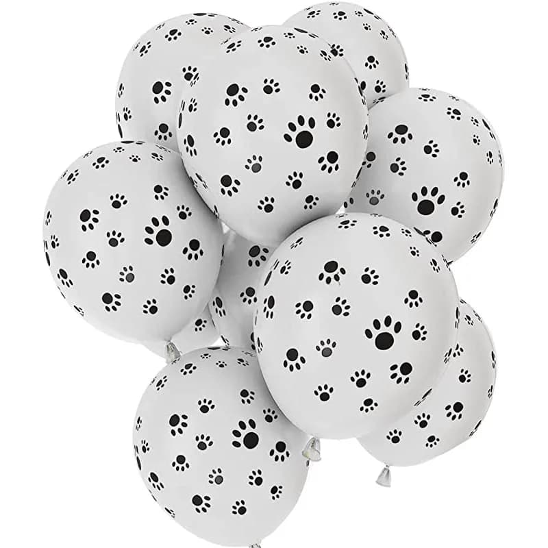 10 pz/lotto 12 pollici Zampe di Cane Stampa Palloncini Del Partito Per Bambini 1st Compleanno Decor Baby Shower Palle Giocattolo Del Partito Decorazione Regalo Helio Globos