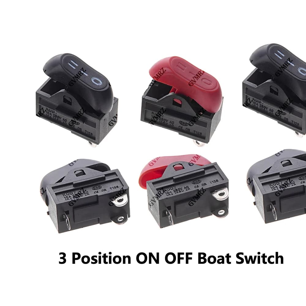 5 pieces 10A 250VAC hairdryer switch, 3-position ON/OFF switch for boats