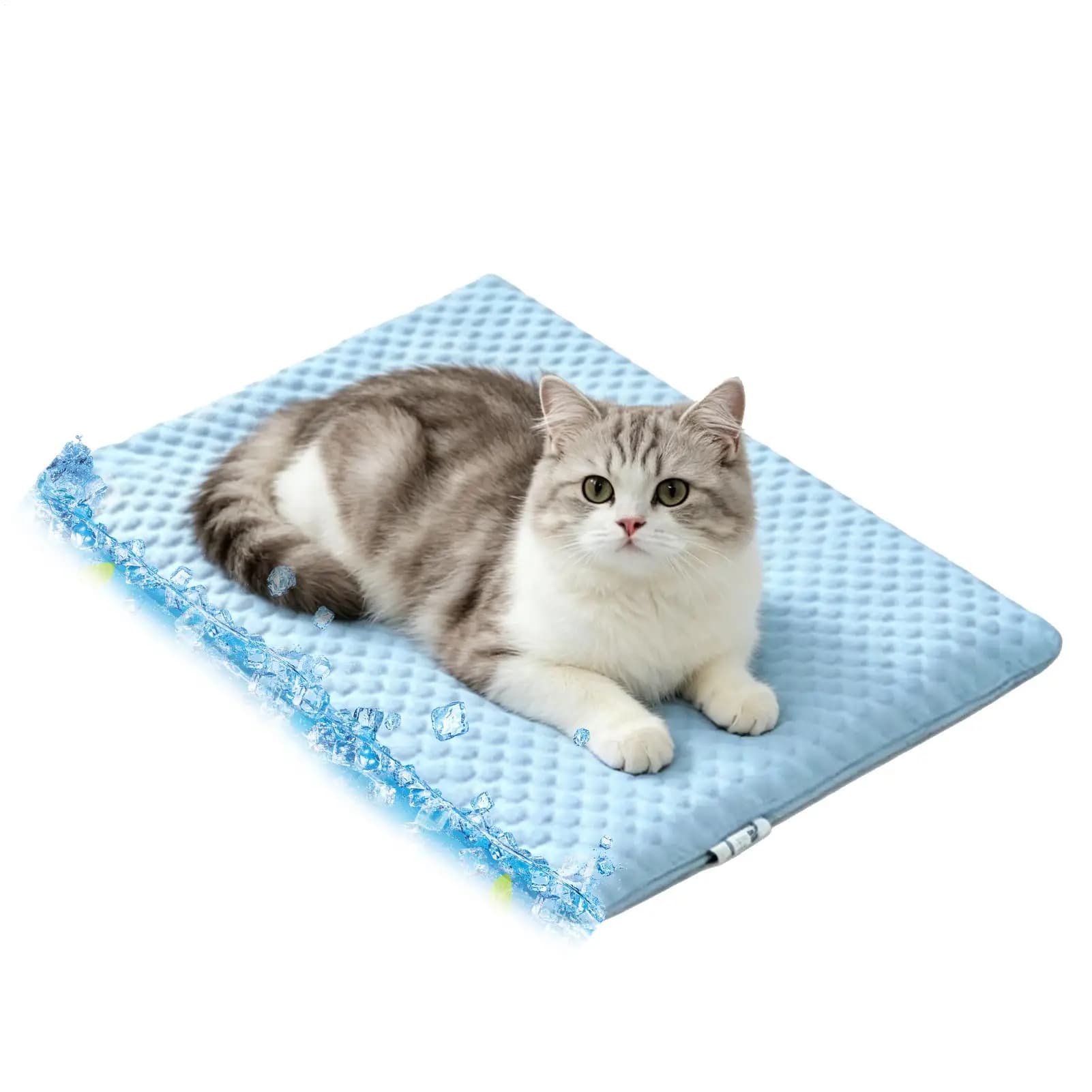 Washable Ice Silk Pet Cooling Mat Comfort Summer Cooling Cushion Pad for Cats Dogs Sleeping Resting Crate Kennel Sofa Floor Camp