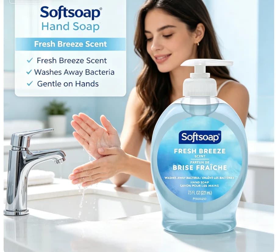 Softsoap Moisturizing Liquid Hand Soap Pump - Fresh Breeze - 7.5 fl oz: Paraben-Free, Phthalate-Free, Normal Skin