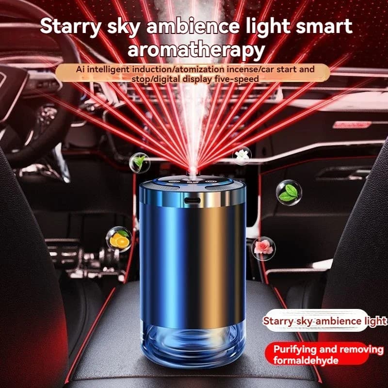 XMSJ Smart Car Deodorant Level 5 USB Charging Adjustable Car Fragrance Diffuser Deodorant for Environments Essential Oil Fragrance Gift