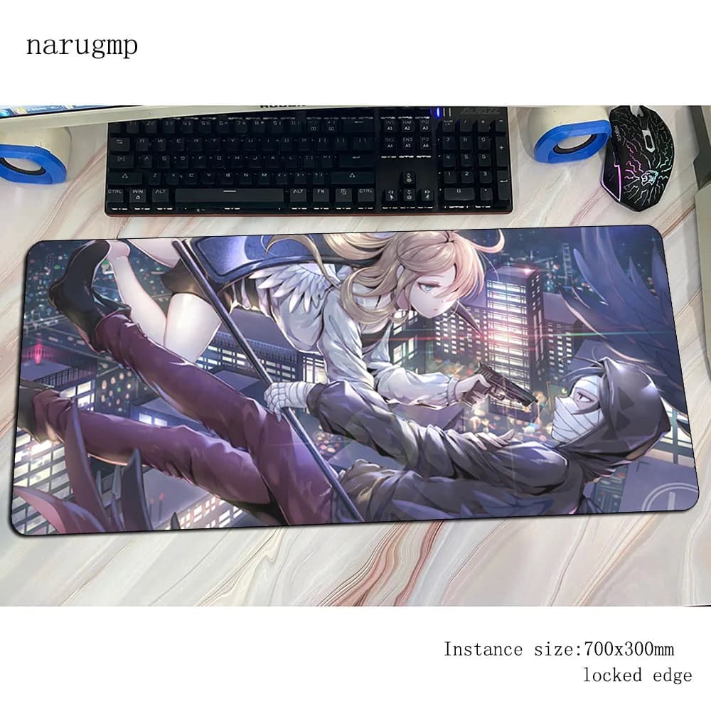 Tappetino per mouse Angels of Death Tappetini per mouse 90x40mm Compleanno Gamer Tappetino per mouse da gioco Gamer Tappetini per mouse con bordo bloccato Tastiera per PC