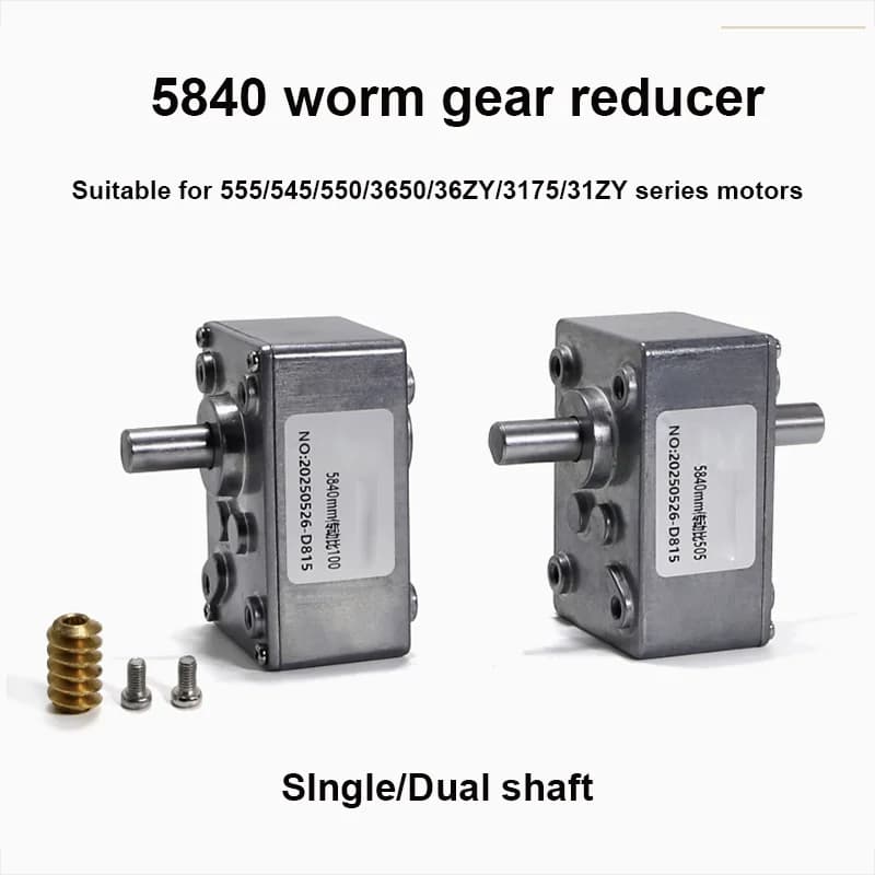 Il riduttore a vite senza fine per motori CC a bassa velocità con coppia elevata e ingranaggi interamente in metallo 5840 è applicabile ai motori della serie 550/555/5840/3157/555/3650