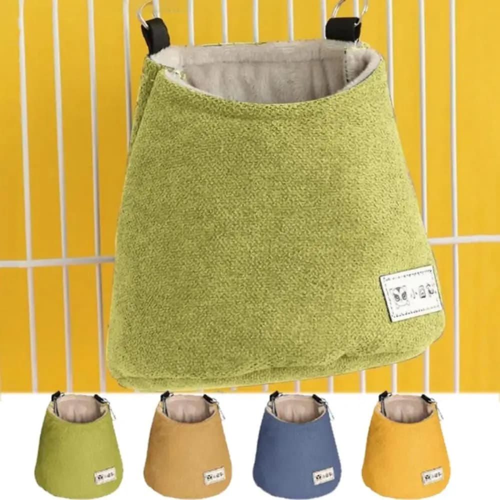 Winter opening oily sugar bag cloth/peluche soft small animals comfortable sleeping bag with hook squirrel bed cage winter DIY