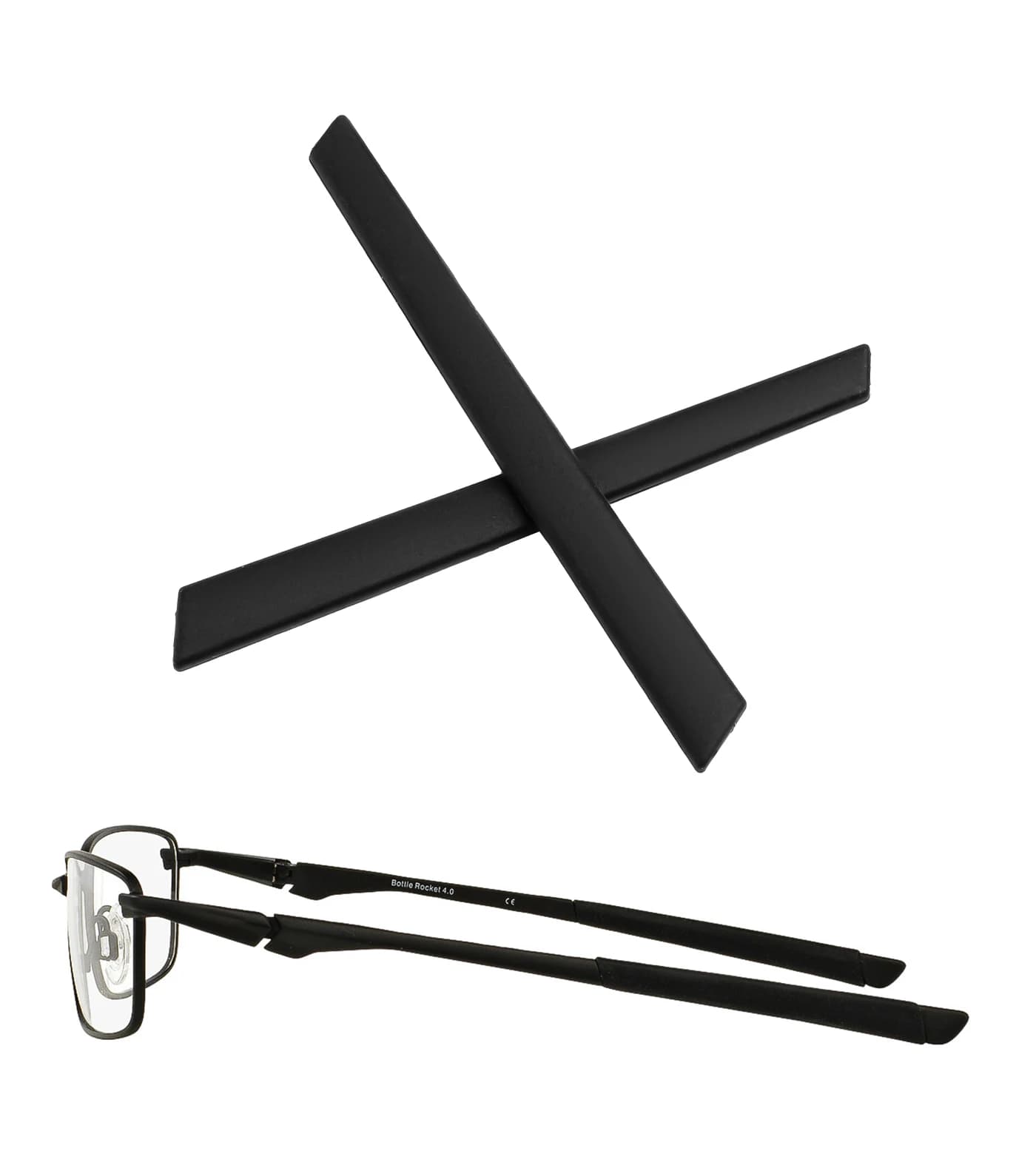 Alette auricolari di ricambio in silicone per occhiali Oakley Bottle Rocket 2.1 OX3008 - Facile installazione