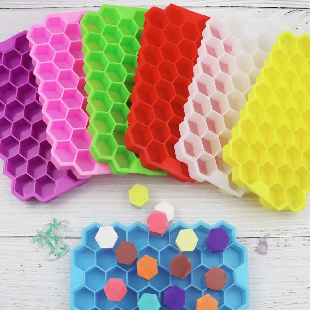 Silicone A Nido D'ape Ghiaccio 37 Griglie Reticolo Cubo Vassoio Maker Fai Da Te Stampo Per Ghiaccio Bar Creativo Scatola Per La Fabbricazione di Ghiaccio In Casa Utensili Da Cucina