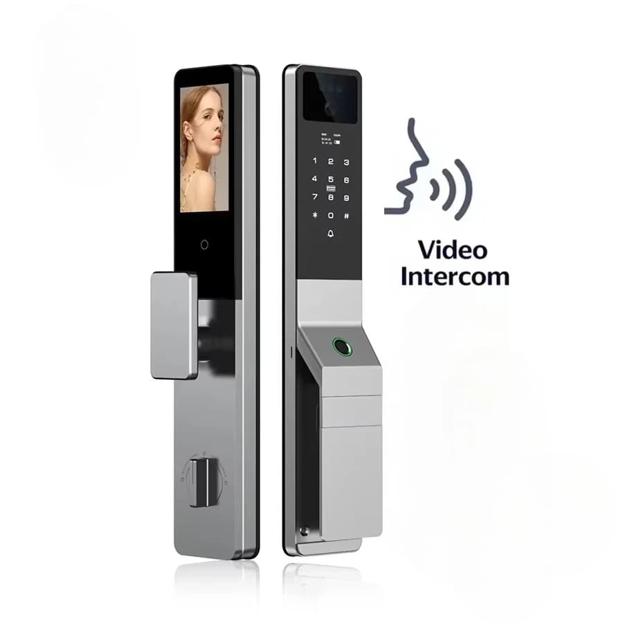 App Smart Door Lock Ai Elettronico automatico 3D Riconoscimento facciale Impronta digitale Serratura intelligente senza chiave con fotocamera
