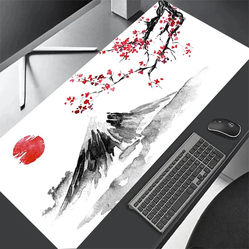 Tappetino per tastiera per computer Sakura Tappetino per mouse carino Tappetino per mouse in gomma antiscivolo Tappetino per mouse da gioco Anime Accessori per laptop Tappetini da scrivania 90x40 cm