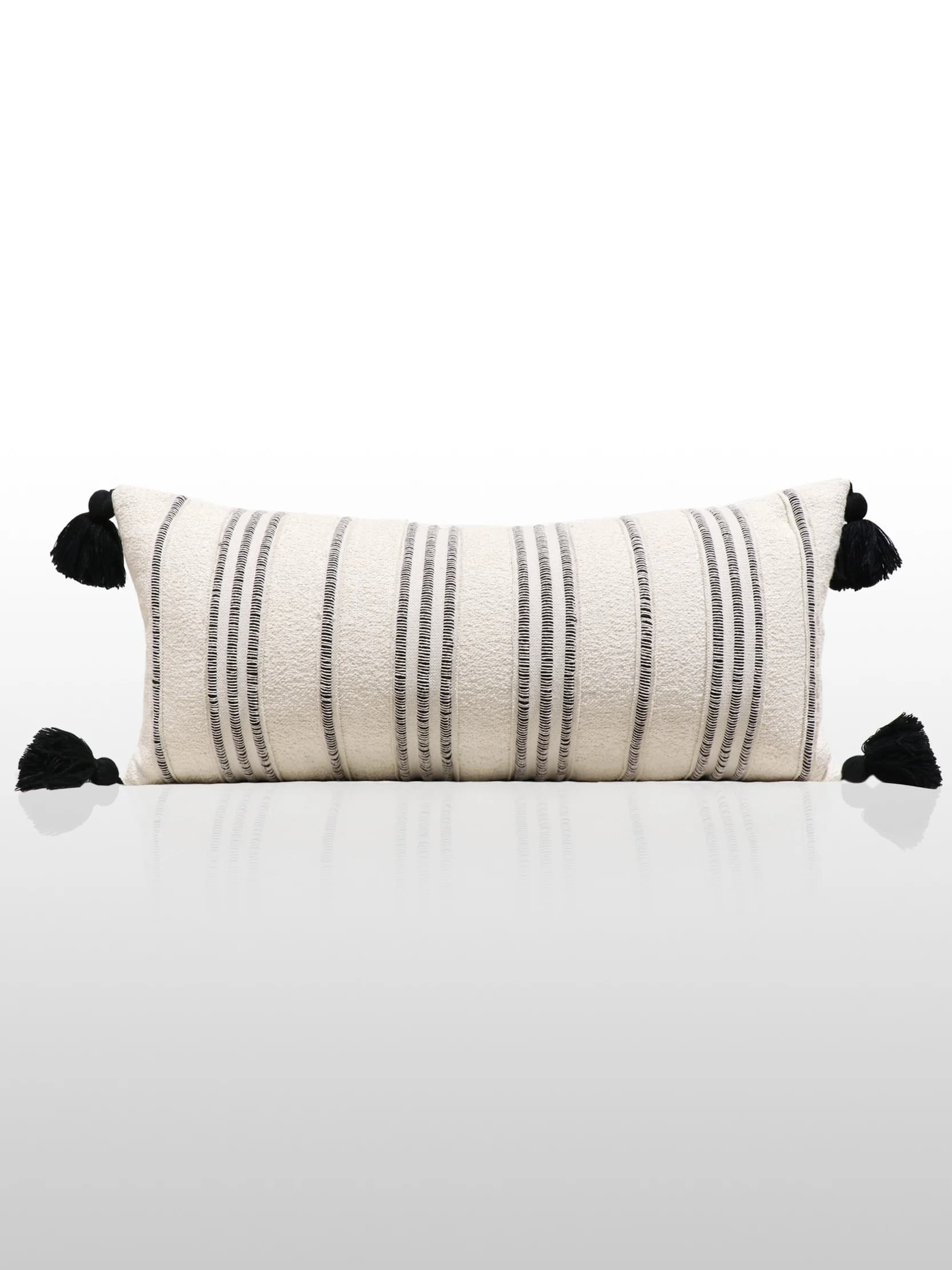 Cuscino quadrato moderno nordico a righe, grande federa per cuscino lombare, federa semplice per cuscino da divano o per finestra a barchetto