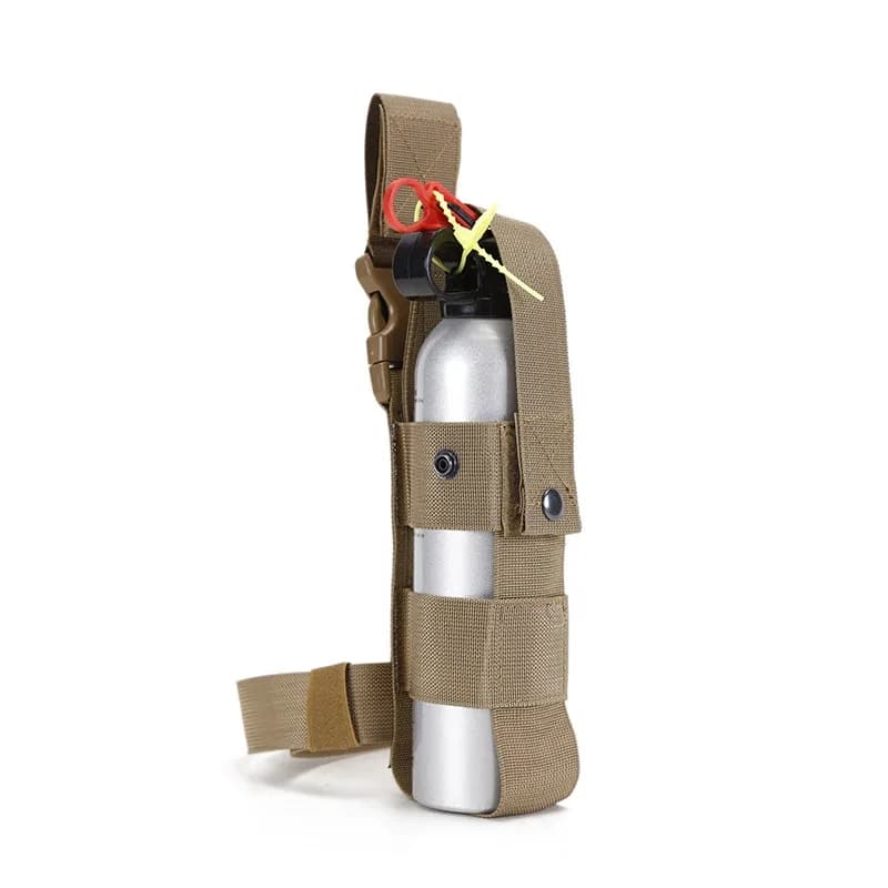 Fondina tattica per bottiglia d'acqua per bollitore con gamba cadente, marsupio per cintura MK9, borsa per coscia, spray per pepe, mini estintore