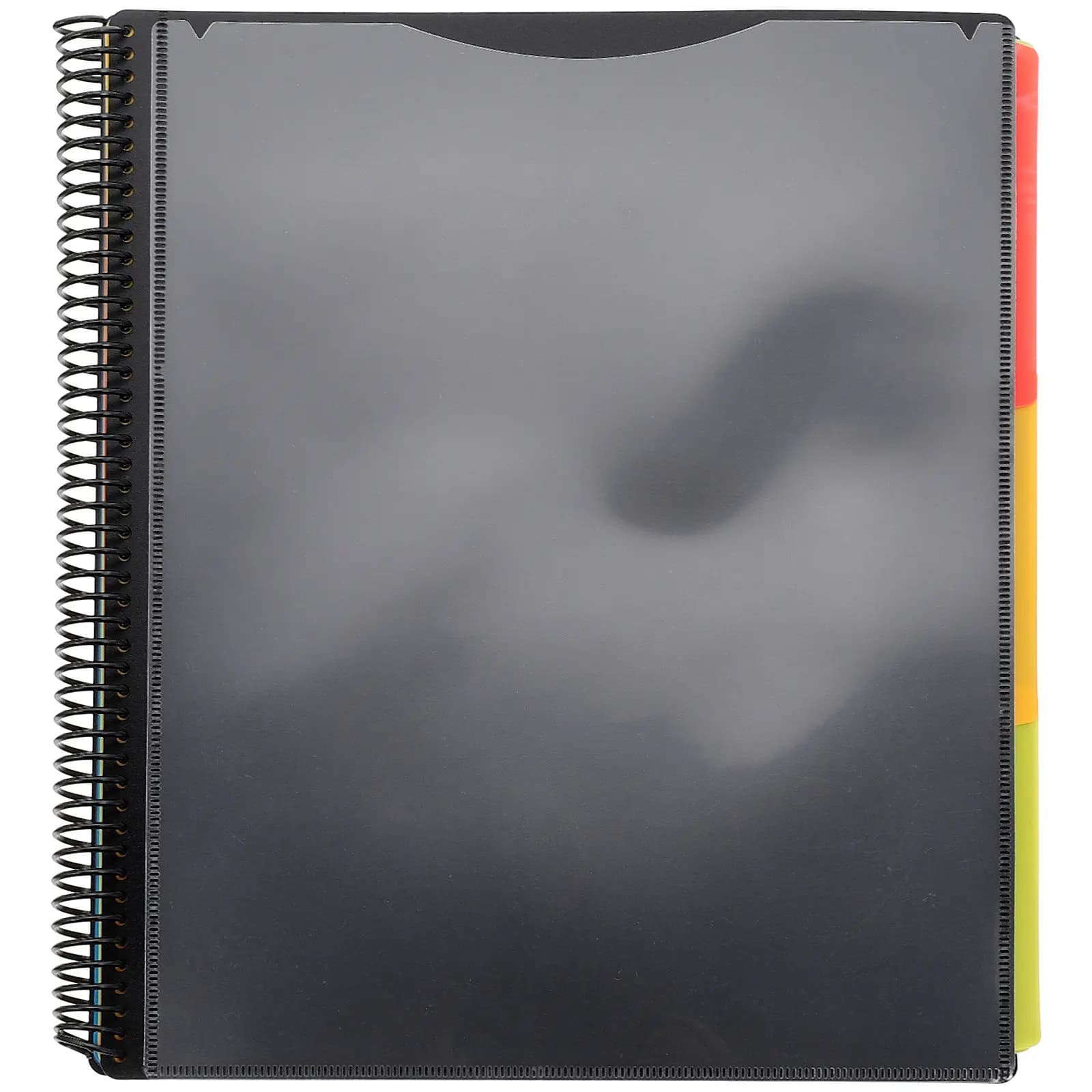 Cartella Portadocumenti a Spirale in Plastica, Organizzatore Leggero per Ufficio e Scuola, Contenitore per Documenti con Tasche