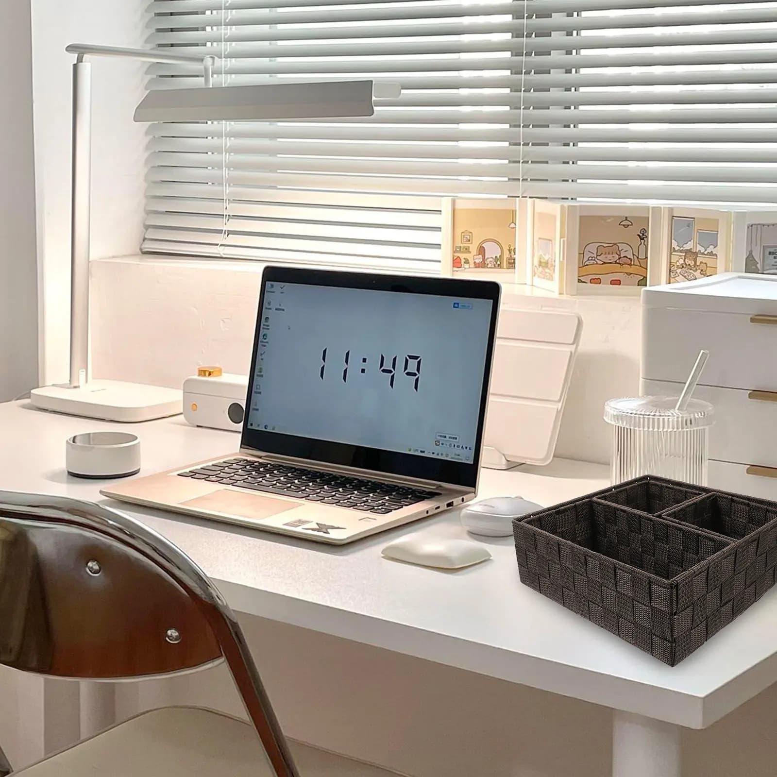 Set of 4 Table Organizers, Combined Containers for Desk Accessories, Cosmetics, Jewelry, Pens, Makeup Brushes, Bathroom