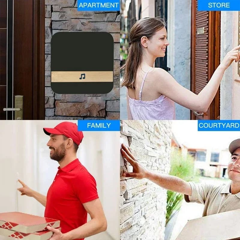 Ricevitore musicale campanello video intelligente WiFi wireless per sicurezza domestica interna 10 - Ricevitore campanello per porta 433 MHz da 110 dB