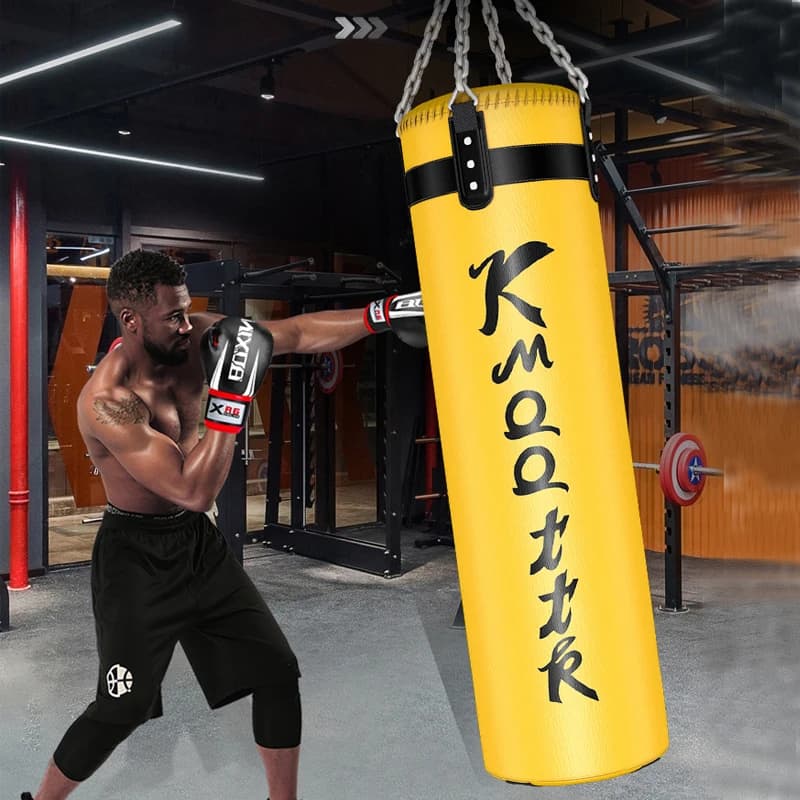 Heavy Sanda sand bags, leather boxing bags, adult kickboxing sand bags, domestic MMA Muay Thai Taekwondo, 180 cm 48 kg