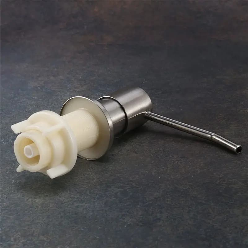 VEHO-3X Dispenser di sapone per lavello da cucina, testa della pompa integrata nel dispenser di sapone da appoggio con kit tubo di prolunga da 46 pollici (Argento)