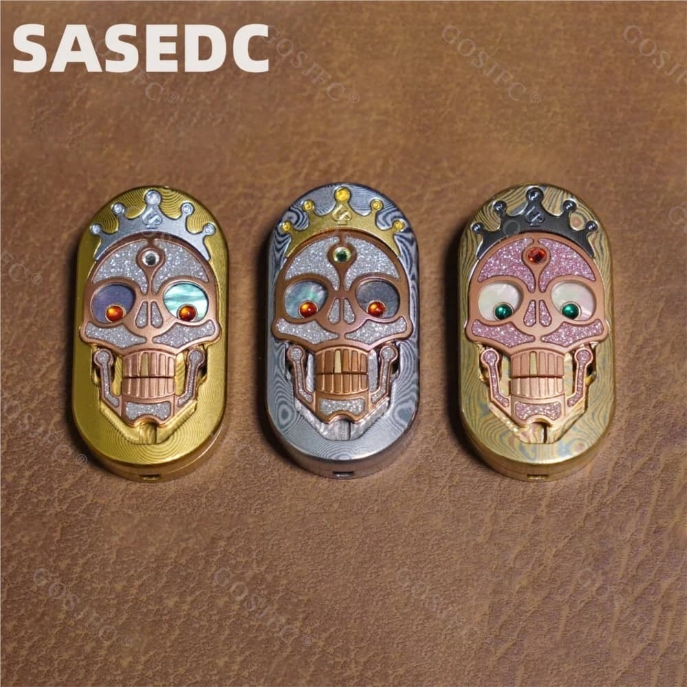 SASEDC Dispositivo di accoppiamento dinamico Fidget Slider Collezione di giocattoli antistress Push Slider Ottone PEI Damasco