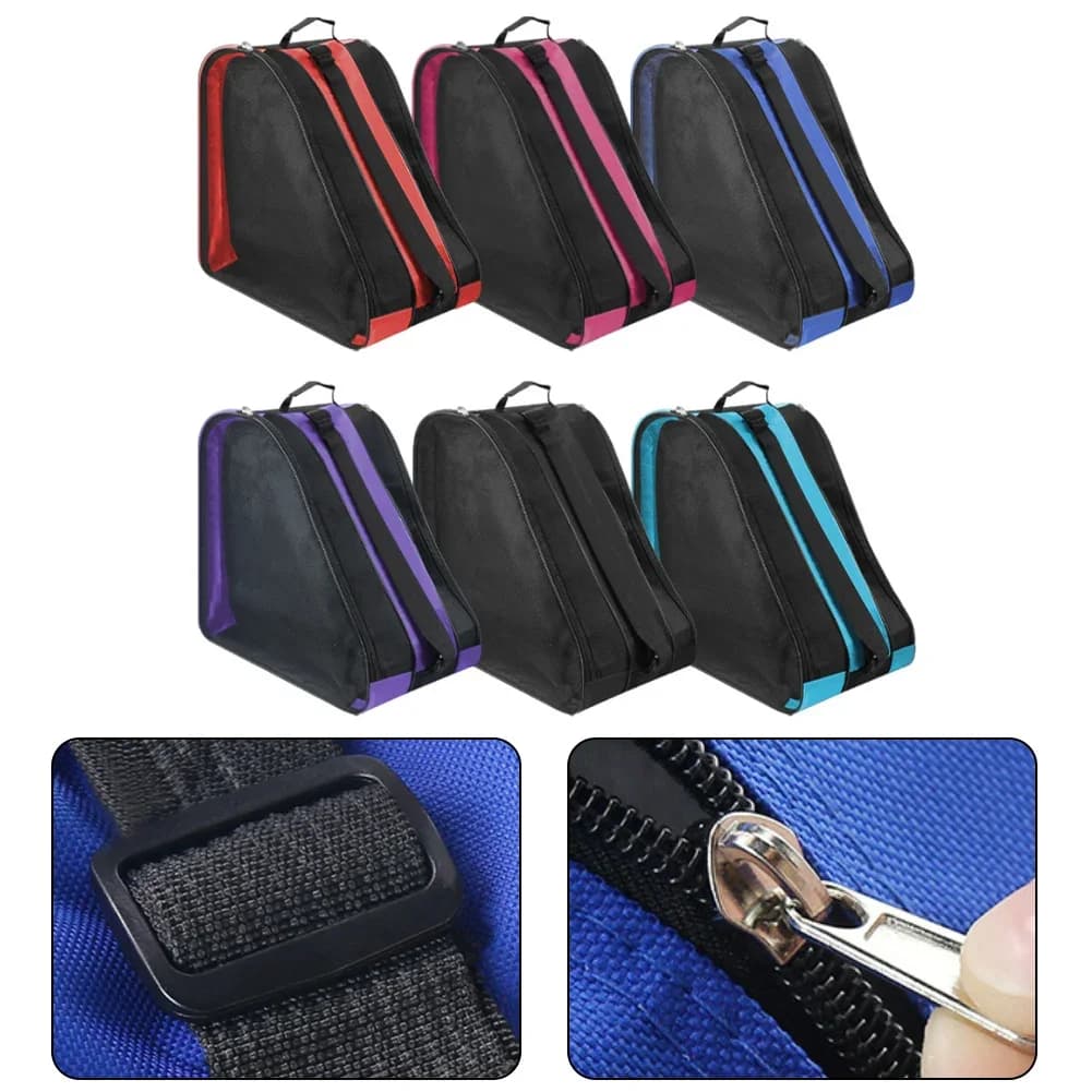 Borsa per Pattini da Ghiaccio di Grande Capacità con Tracolla Regolabile, Borsa per Scarpe Sportive e Pattini