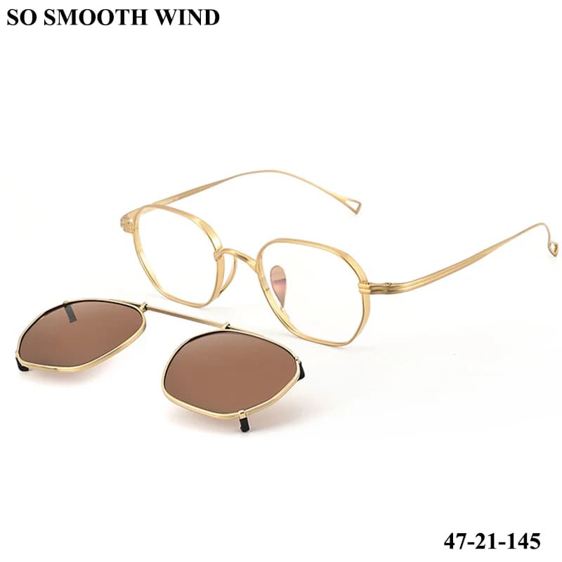 Square sunglasses polarized Handmade Vintage Glasses Frame Men's Women Fashion Design Eyeglasses Japanese Brand Spectacles Frame