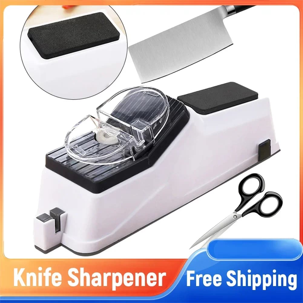 Affilacoltelli elettrici Affilacoltelli ricaricabili USB Strumento per affilare rapidamente i coltelli da cucina Strumento per affilare i coltelli a forbice
