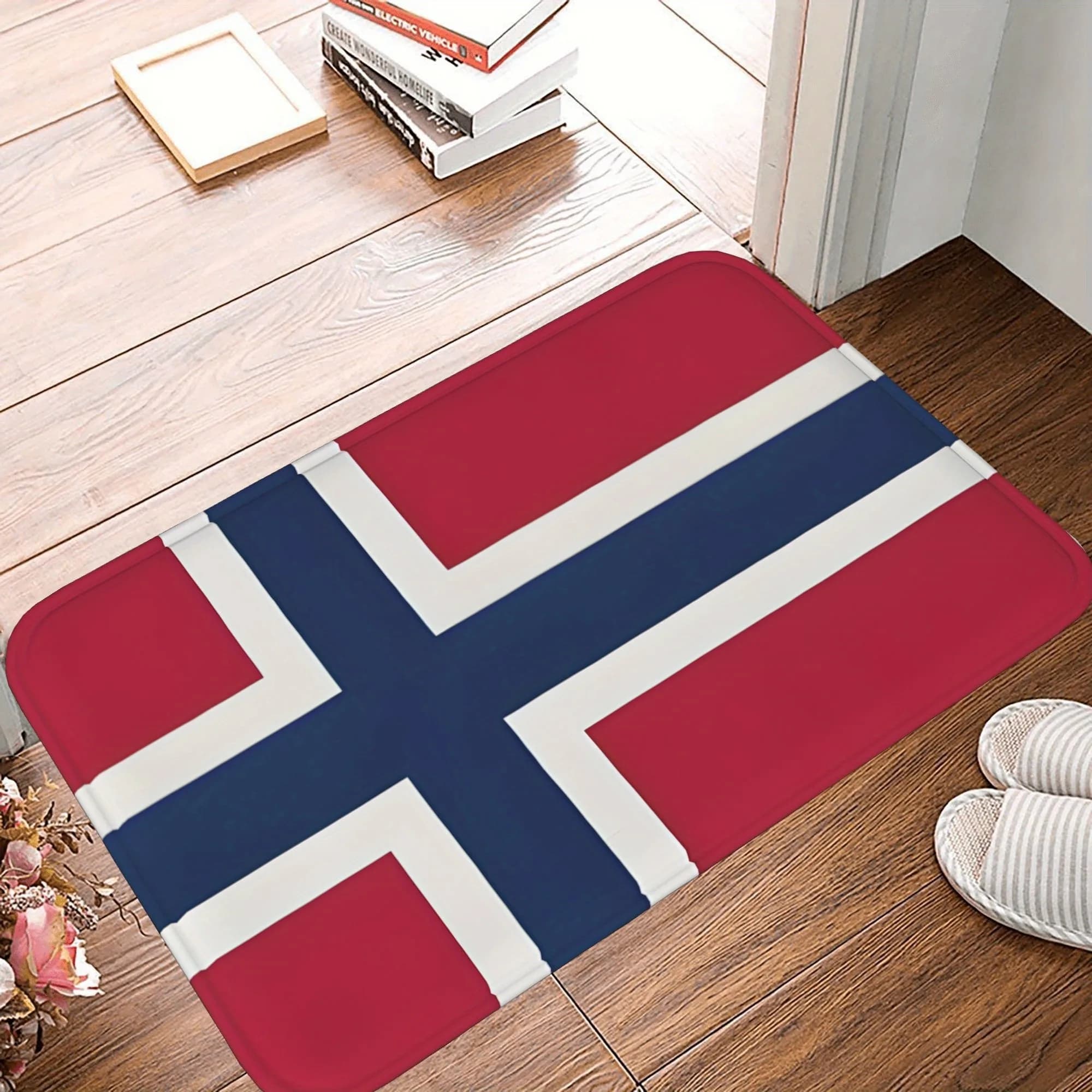 1PC Patriotismo scandinavo Tappeto da cucina Tappetino antiscivolo Tappeto da bagno design pop Tappetino da bagno Tappeto per la casa Lavandino Lavanderia Decor