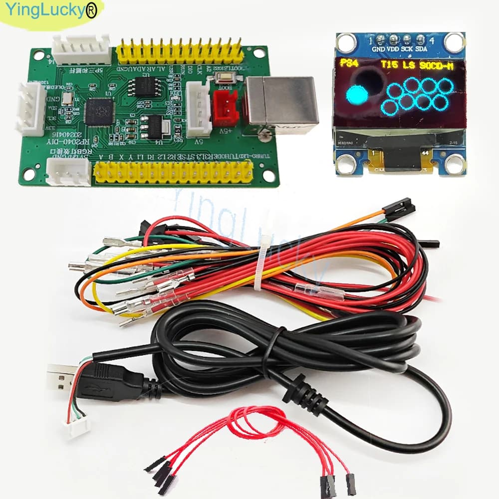 Encoder USB card Raspberry Pi Pico Zero Delay, PC, Ps4, game with switch slot, joystick arcade, controller Hitbox, cable Oled, DIY