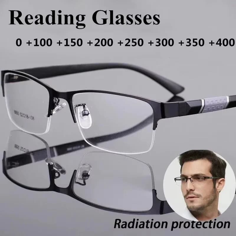 Men's Reading Glasses Reading Glasses for Retro Working Hypermetropia Blue Light Reading Glasses 0 +1.0 to +4.0